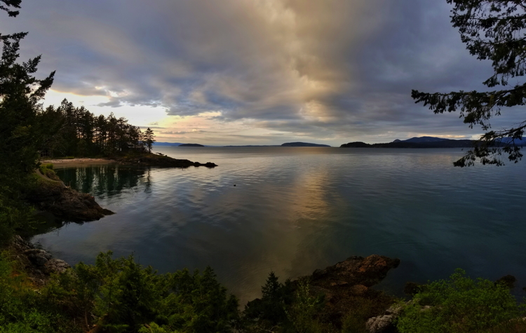 Twilight, from the composer's home on San Juan Island, WA.